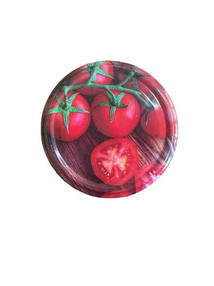 Domates desenli kavanoz kapağı